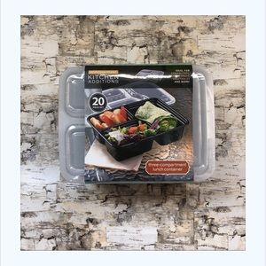 10 meal prep lunch containers with 3-compartment